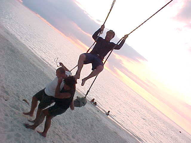 Us boys on the swing :  (Thailand, The Travel Addicts)