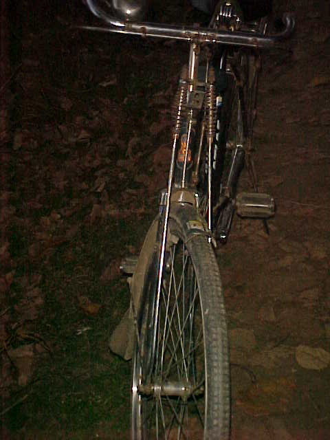 Look at the suspension system on this bike! (Nepal, The Travel Addicts)