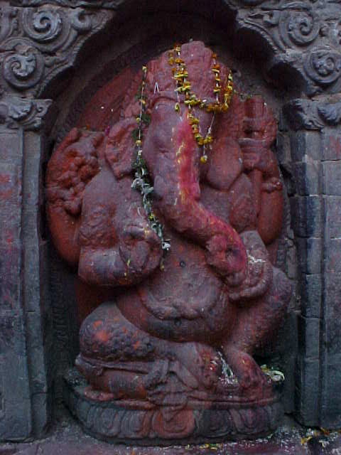 Ganesha : Shiva's son, and the remover of obstacles.  The Librarian to the gods. (Nepal, The Travel Addicts)
