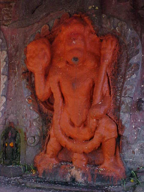Hanuman the Monkey King : Hanuman is holding Mt. Kailash in his right hand (Nepal, The Travel Addicts)