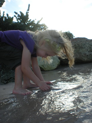 Playing in the sand